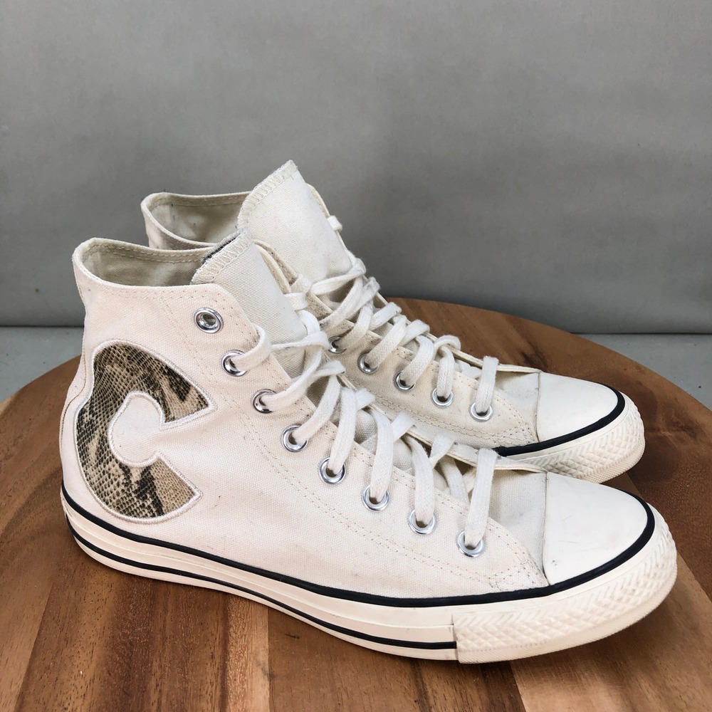 Converse Chuck Taylor All Star High Top Snake Print Logo Canvas Shoes Womens 9
